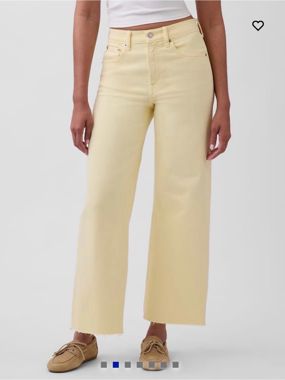 Wide Leg High-Rise Jeans in Maize Yellow